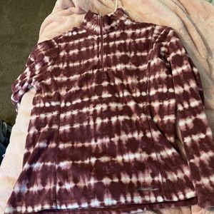 Maroon tie dye quarter zip!